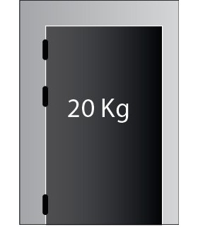 Paumelle 75 x 60 en inox angles vifs