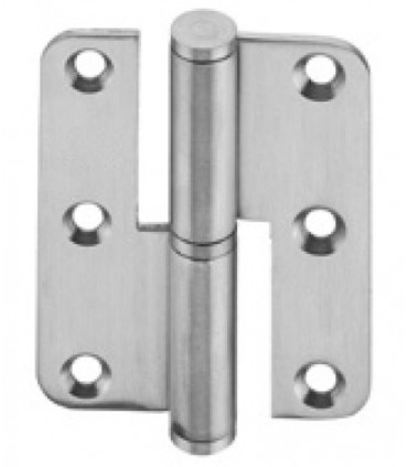 Paumelle 75 x 60 en inox angles arrondis