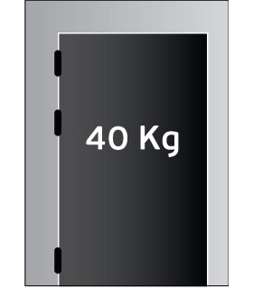 Paumelle 90 x 65 en inox angles arrondis