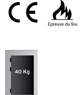 Charnière 90/70 en inox inifugé angles arrondis