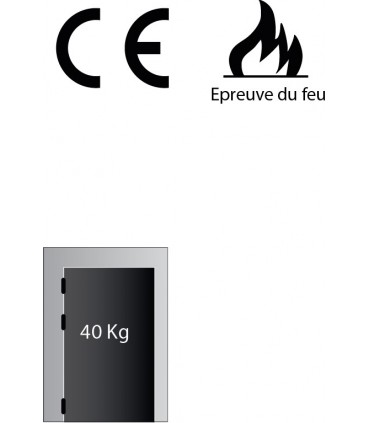 Charnière 90/70 en inox ignifugé angles vifs