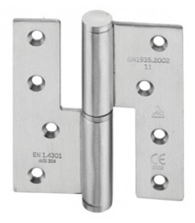 Charnière 100/86 en inox ignifugé angles vifs