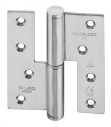 Charnière 100/86 en inox ignifugé angles vifs