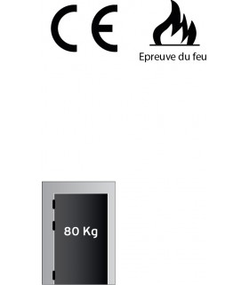 Charnière 120/86 en inox ignifugé angles vifs