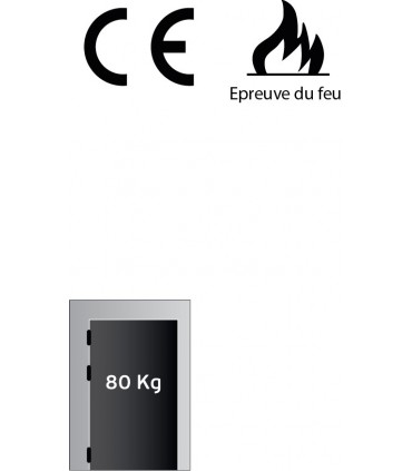 Charnière 120/86 en inox ignifugé angles vifs