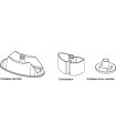 Guide-câble de bureau vertical série Oval Guide-câble de bureau vertical série Oval