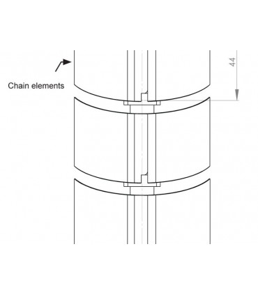Guide-câble de bureau vertical série Oval