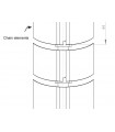 Guide-câble de bureau vertical série Oval Guide-câble de bureau vertical série Oval