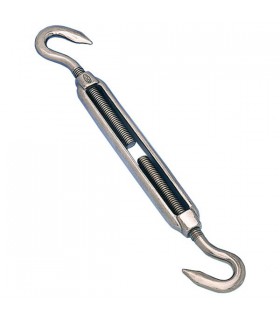 Tendeur double crochet en inox aisi 316 sur tige M5 - M6 ou M8