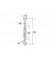 Tendeur double crochet en inox aisi 316 sur tige M6