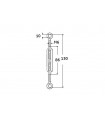 Tendeur oeil double en inox aisi 316 sur tige M6