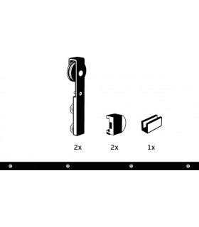 Kit Charriot System pour porte coulissante en verre Kit Charriot System pour porte coulissante en verre