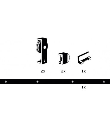 Kit Charriot System pour porte coulissante en bois