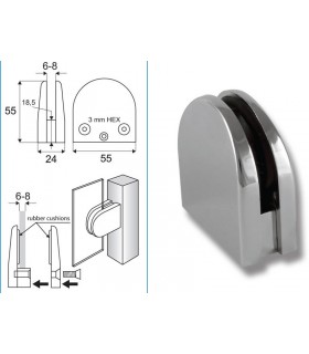 Pince fixe chromé brillant