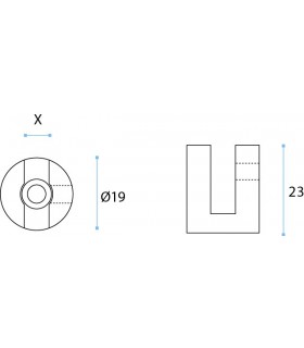 Support inox rond Support inox rond