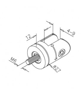 Charnière pour porte de vitrine basculante en verre Charnière pour porte de vitrine basculante en verre