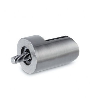 Butée d'arrêt de porte de vitrine basculante en verre