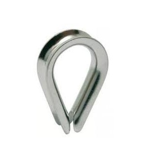 Cosse cœur en inox 316 pour câble diamètre 3, 4, 5 ou 6 mm