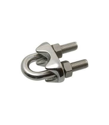 Serre câble étrier inox 316 pour Ø 3, 4, 5 ou 6 mm