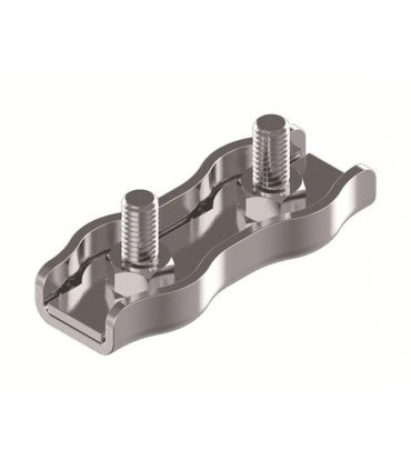 Serre-câble plat double en inox 316 diamètre 4 à 8 mm