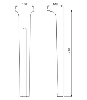 Pied de table corner