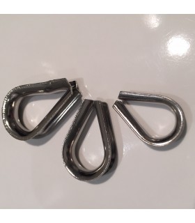 Cosse cœur en inox 316 pour câble diamètre 3, 4, 5 ou 6 mm