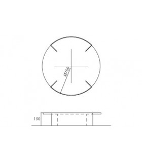 Table basse ronde Moon par Motusmentis