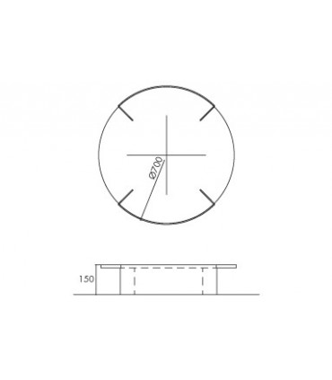 Table basse ronde Moon par Motusmentis