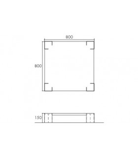 Table basse carrée Kuadra par Motusmentis