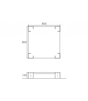 Table basse carrée Kuadra par Motusmentis