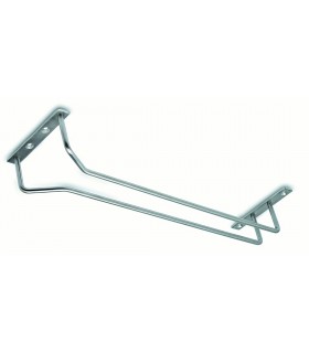 Râtelier a verre simple inox brossé Râtelier a verre simple inox brossé