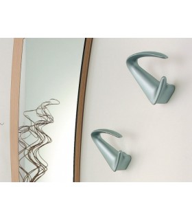 Patère delta argent mat