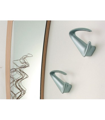 Patère delta argent mat