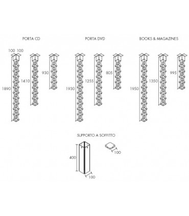Tower 33 l'étagère suspendue pour CD