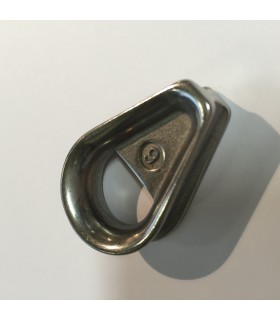 Cosse-cœur avec renfort soudé en inox 316 pour câble diamètre 6 mm