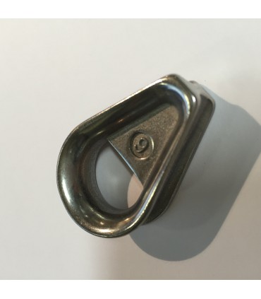 Cosse-cœur avec renfort soudé en inox 316 pour câble diamètre 6 mm