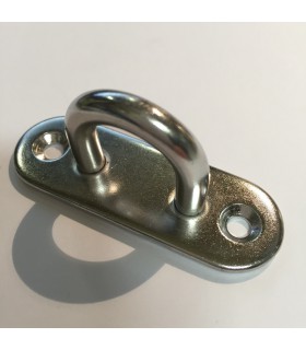 Pontet inox A2 sur platine oblongue Pontet inox A2 sur platine oblongue