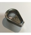 Cosse-cœur avec renfort soudé en inox 316 pour câble diamètre 6 mm