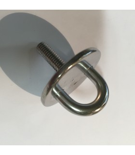 Pontet inox avec tige filetée sur platine ronde Pontet inox avec tige filetée sur platine ronde
