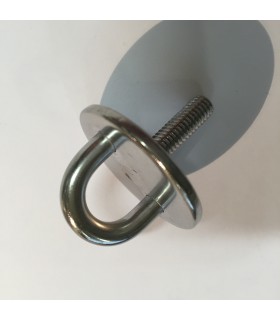 Pontet inox avec tige filetée sur platine ronde Pontet inox avec tige filetée sur platine ronde