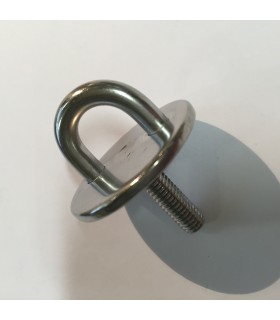 Pontet inox avec tige filetée sur platine ronde Pontet inox avec tige filetée sur platine ronde