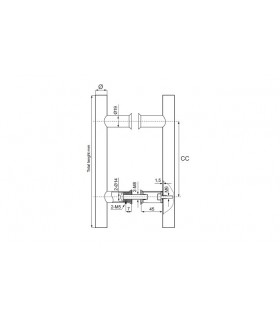 Paire de Poignée baton maréchal inox Ø 25 et 32 mm Paire de Poignée baton maréchal inox Ø 25 et 32 mm
