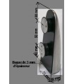 Penture haute ou basse montage vertical pour porte sécurit en verre