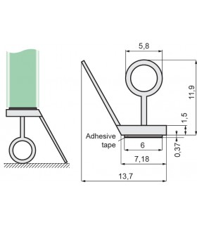 Joint d'étanchéité racleur avec rejet ADH01 à coller  Joint d'étanchéité racleur avec rejet ADH01 à coller