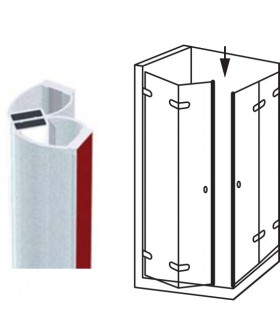 Joint d'étanchéité magnétique 90° à coller   Joint d'étanchéité magnétique 90° à coller