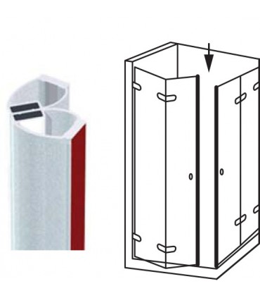 Joint d'étanchéité magnétique 90° à coller