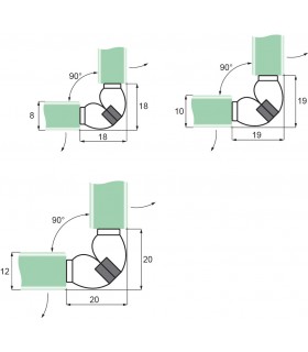 Joint d'étanchéité magnétique 90° à coller   Joint d'étanchéité magnétique 90° à coller