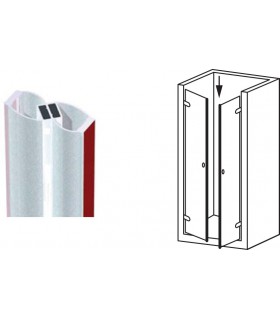 Joint d'étanchéité magnétique 180° à coller   Joint d'étanchéité magnétique 180° à coller