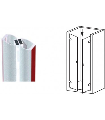 Joint d'étanchéité magnétique 180° à coller