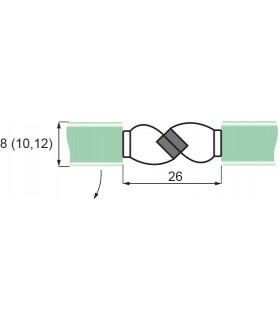 Joint d'étanchéité magnétique 180° à coller   Joint d'étanchéité magnétique 180° à coller